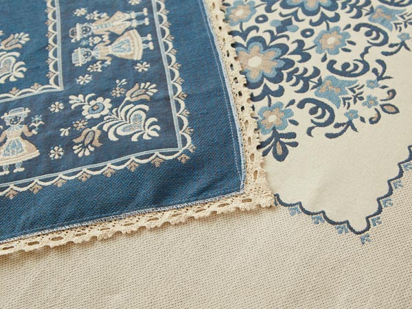 美博盛爾亞麻涼席 大麻人藍色